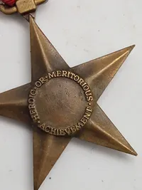 Originalt ww2 Bronce Star med æske - Navngiven
