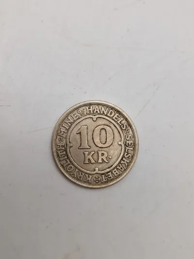 Sjælden original grønlandsk 10 krone mønt fra 1922