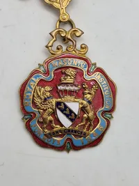 Original Masonic London Royal Institution For Boys 1946 Enamel Medal