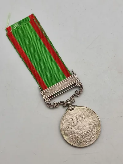 Original ww2 North West Frontier 1935 Medal - navngiven (Sølv)