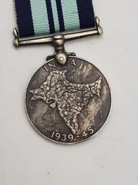 Original ww2 India 1939-1945 Medal - Navngiven (Sølv)