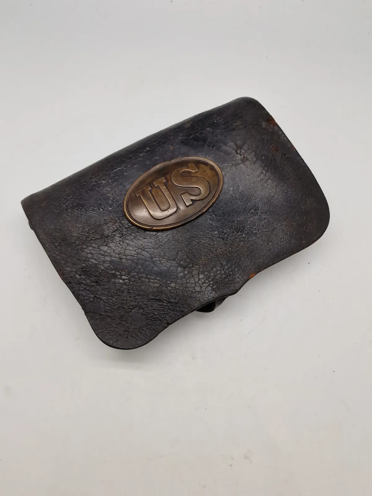 Original amerikansk model 1861 patrontaske fra borgerkrigen - sjældent set til salg i Danmark