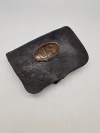 Original amerikansk model 1861 patrontaske fra borgerkrigen - sjældent set til salg i Danmark