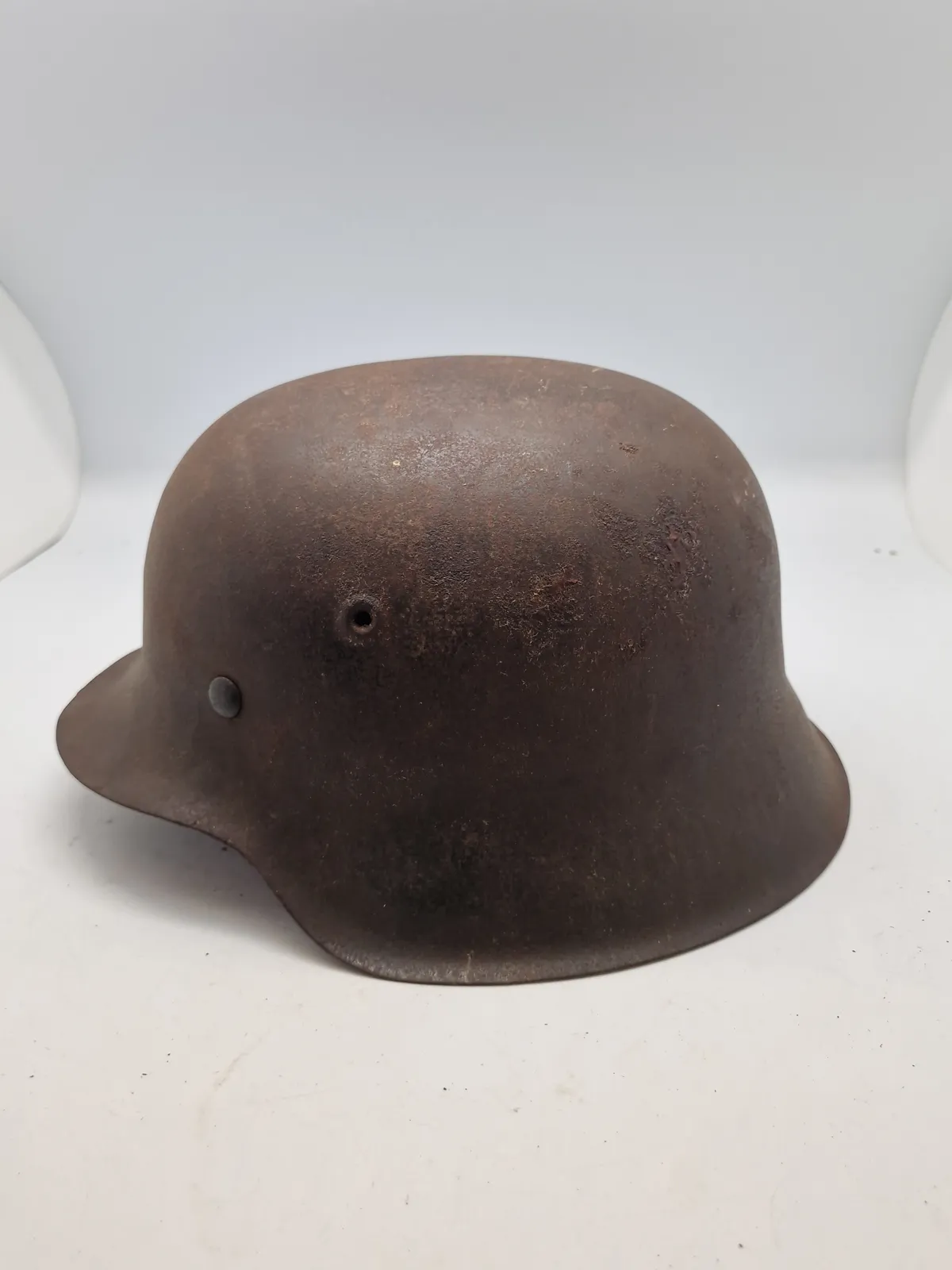 Original tysk M/42 hjelm med inderhjelm og hagerem, ww2