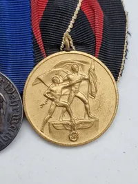 Original tysk ordensspange for Waffenrock. treue dienste in der wehrmacht 4 jahren & Medaille zur Erinnerung an den 1.Oktober 1938
