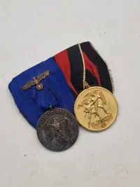 Original tysk ordensspange for Waffenrock. treue dienste in der wehrmacht 4 jahren & Medaille zur Erinnerung an den 1.Oktober 1938