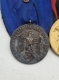 Original tysk ordensspange for Waffenrock. treue dienste in der wehrmacht 4 jahren & Medaille zur Erinnerung an den 1.Oktober 1938