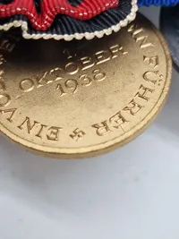 Original tysk ordensspange for Waffenrock. treue dienste in der wehrmacht 4 jahren & Medaille zur Erinnerung an den 1.Oktober 1938