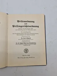Original Prisenordnung und Prisengerichtsordnung fra 1939