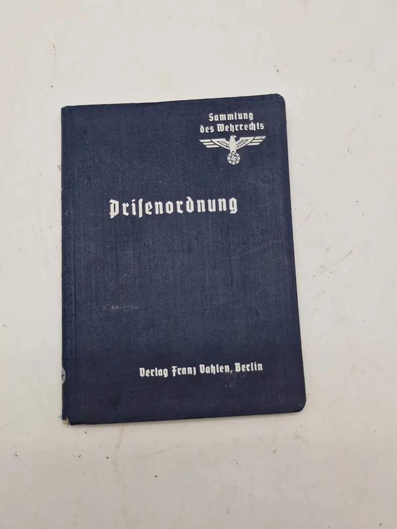 Original Prisenordnung und Prisengerichtsordnung fra 1939