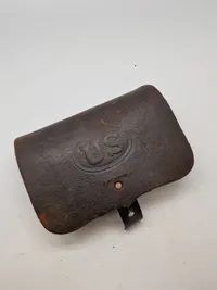 Original amerikansk model 1864 patrontaske fra borgerkrigen - sjældent set til salg i Danmark