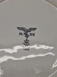 Original tysk Luftwaffe tallerken - ww2