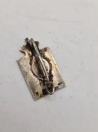 Originalt Georg Jensen kongemærke, sterlingsølv og emalje