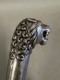 Original Indo persisk sølv daaggert med damask klinger, velfremstillet