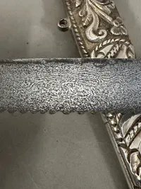 Original Indo persisk sølv daaggert med damask klinger, velfremstillet
