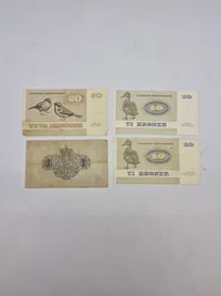 Samling originale danske pengesedler