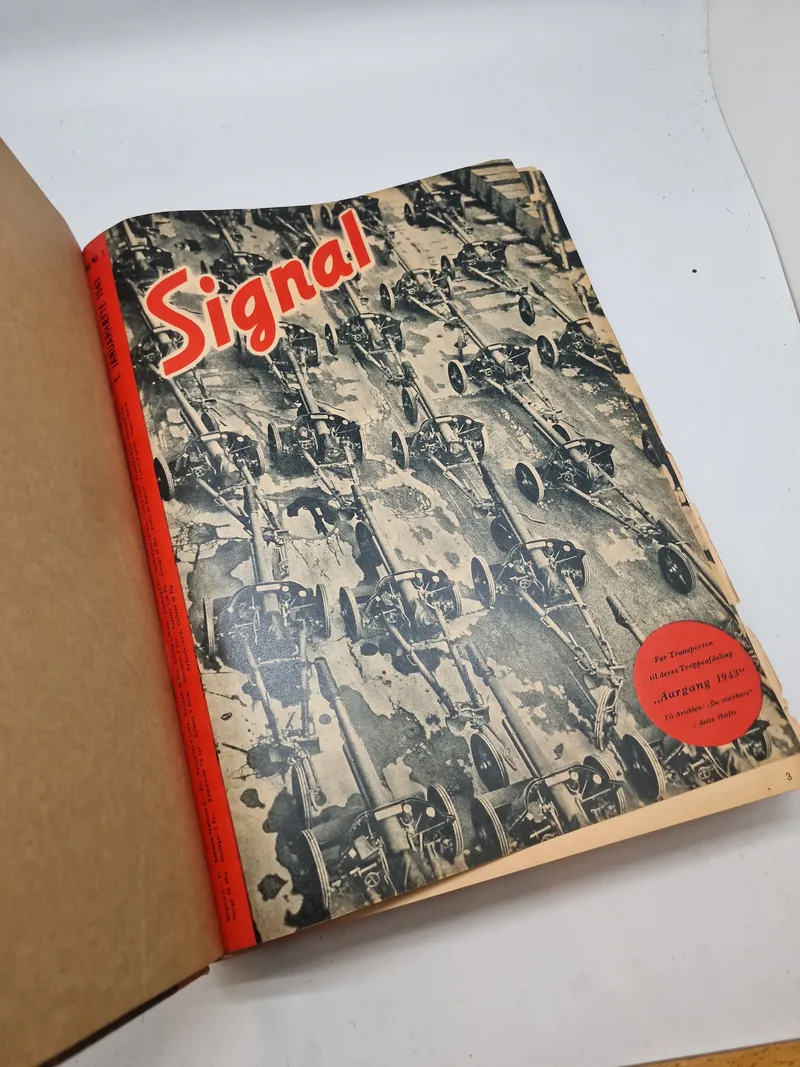 Samling originale indbundne  signalblade på dansk - ww2