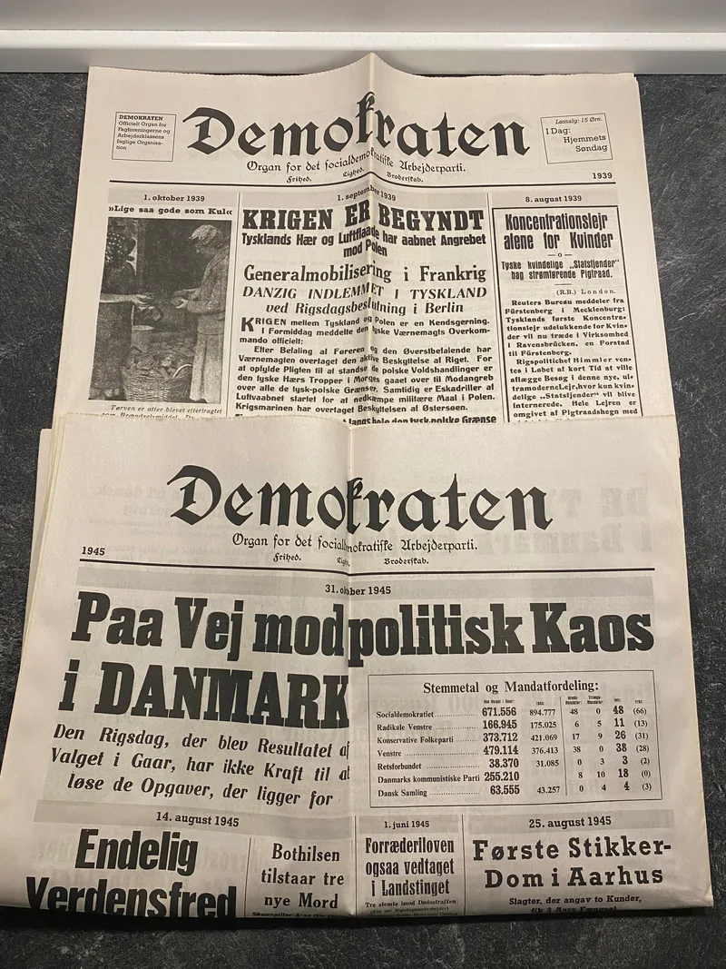 Krigsaviser - Demokraten - genoptryk