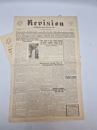 Originale eks. af avisen “Revision” som var kendt for at støtte danske Frikorps folk