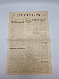 Originale eks. af avisen “Revision” som var kendt for at støtte danske Frikorps folk