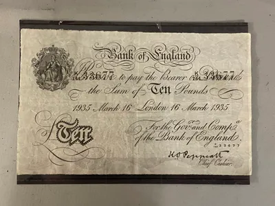 Sjælden original 10 punds seddel (operation Bernhard) læs beskrivelse