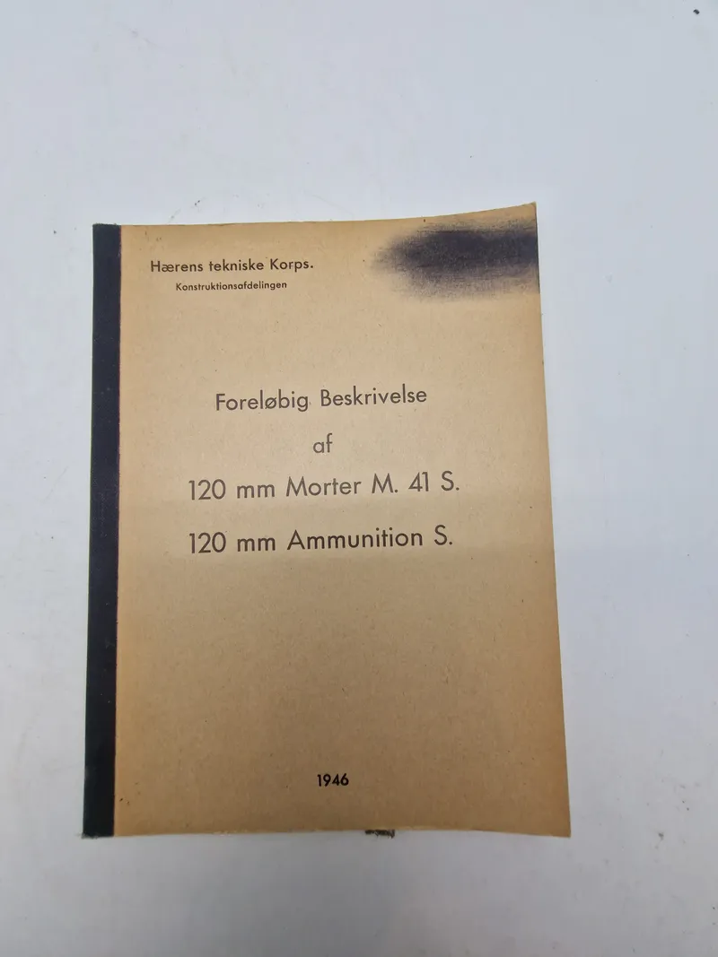 Foreløbig Beskrivelse af 120 mm Morter M. 41 S.
120 mm Ammunition S.