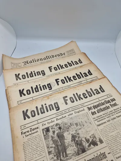 Samling originale ww2 aviser