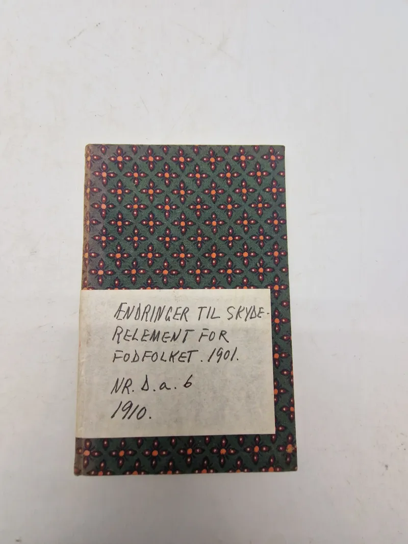Ændringer til skydereglement for fodfolket (1909)