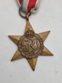 Original “The Italy star” ww2 båndet er eftekrigs