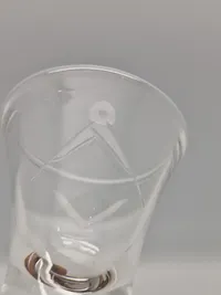 Originalt frimurerloge glas
