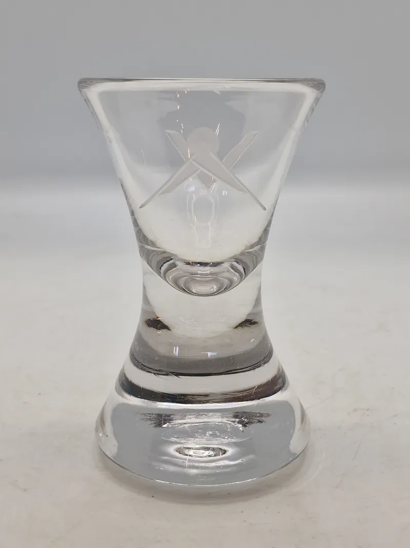 Originalt frimurerloge glas