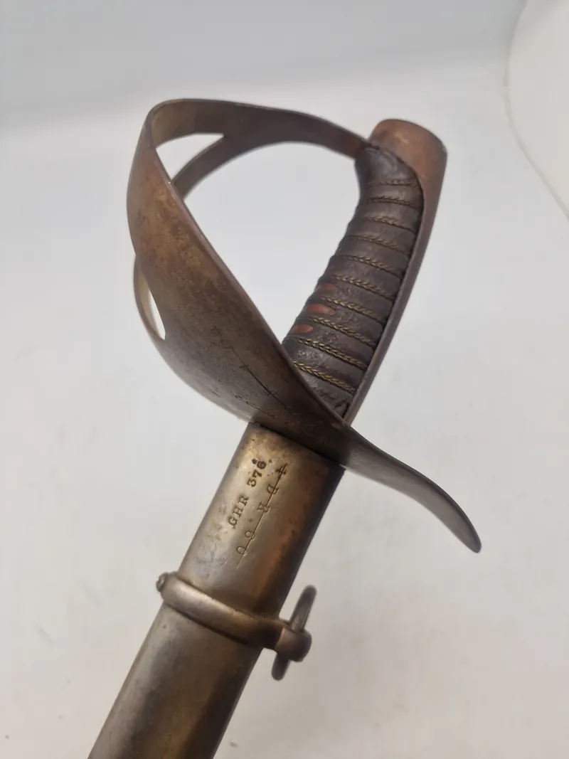 Original dansk model 1843/96 Dragonsabel - GHR stemplet