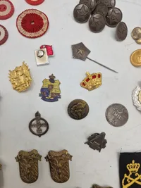 Samling diverse militaria
