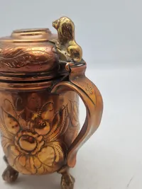 Originalt lågkrus med original ilagt 2 skilling 1771