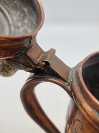 Originalt lågkrus med original ilagt 2 skilling 1771