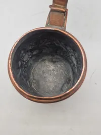 Originalt lågkrus med original ilagt 2 skilling 1771