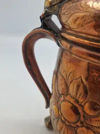 Originalt lågkrus med original ilagt 2 skilling 1771