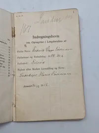 Original dansk soldater bog fra 1919