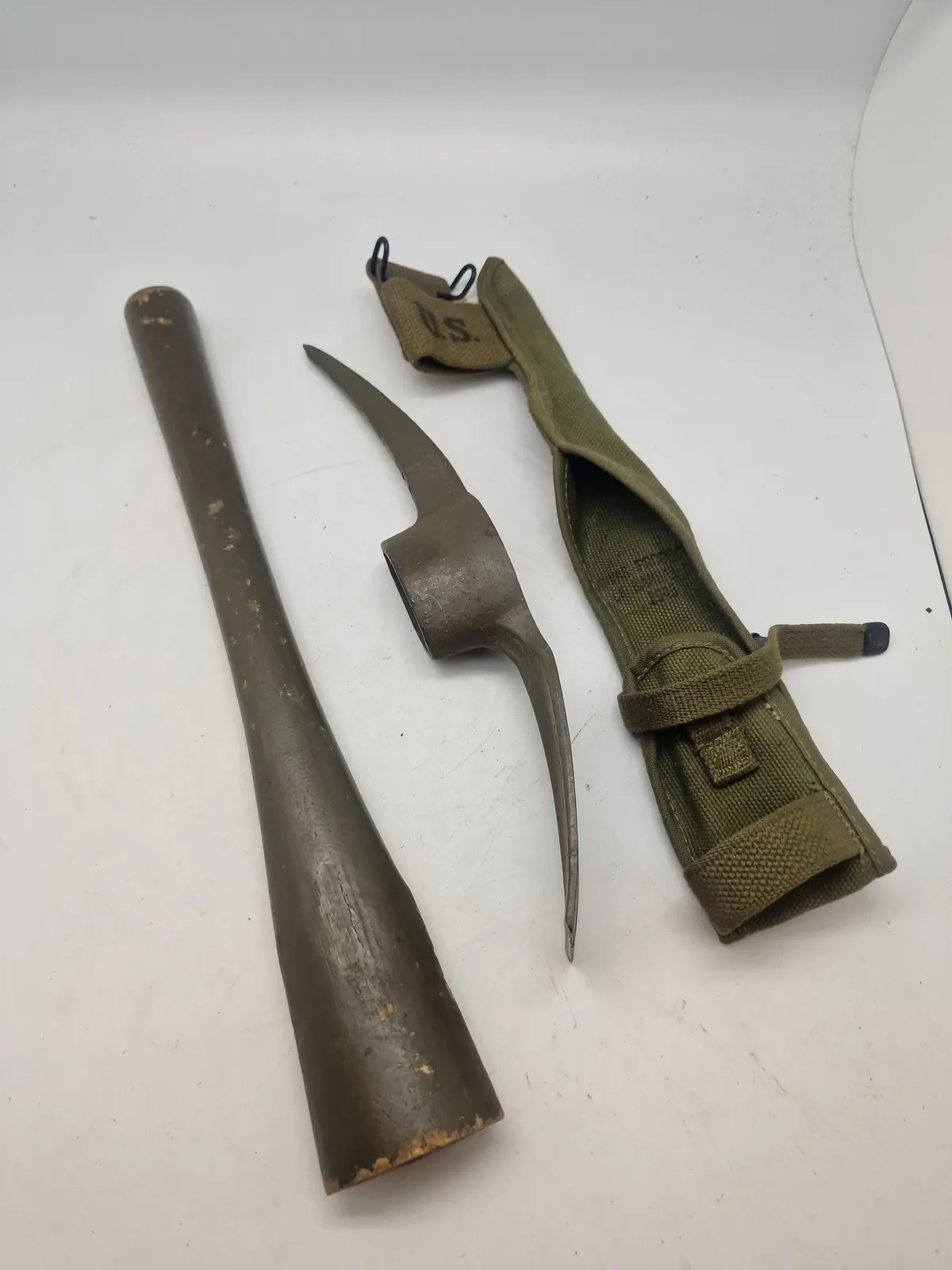Original US militær hakke med etui - også anvendt under ww2