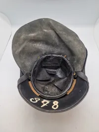 Original tysk Luftschütz hjelm, ww2 med påsat mærke