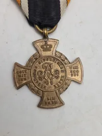Originalt Preussen, Erinnerungskreuz " Treuen Kriegern 1866"