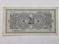 Original hollandsk pengeseddel fra 1945