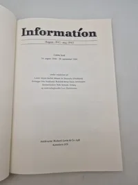 Originalt eks af “Information” omhandlende ww2 - sjældent set til salg