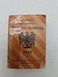 Originalt Deutcher Reichtag hæfte 1933, sjælden