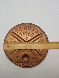 Original kobber platte fra Marinen 1924