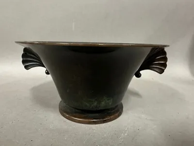 Art deco bronze skål