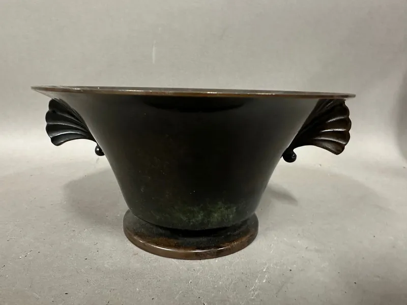 Art deco bronze skål