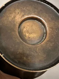 Art deco bronze skål