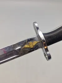 Original miniature Garand bajonet med logo fra flyvevåbenet
