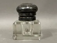 Originalt blækhus med sølvlåg, ca. 1920